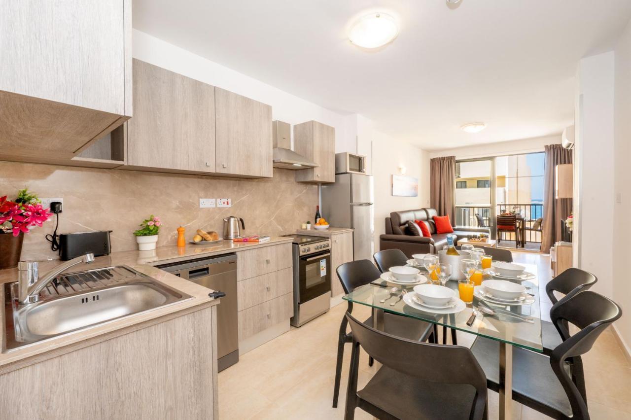 Sea Bliss Apartments With Terrace Just Off Seafront In St Paul'S Bay - By Getawaysmalta 세인트폴스베이 외부 사진